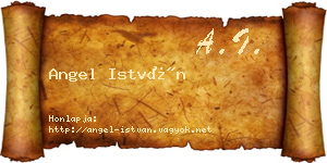 Angel István névjegykártya