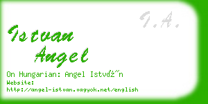 istvan angel business card